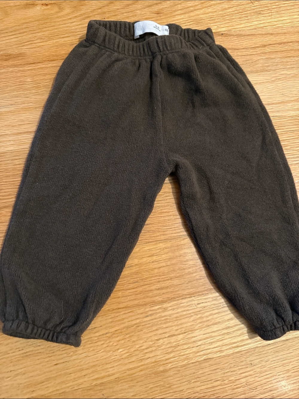 Zara Kids Brown Knit Elastic Waist Pants